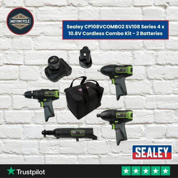 TGMG - Sealey CP108VCOMBO2 SV108 Series 4 x 10.8V Cordless Combo Kit - 2 Batteries CP108VCOMBO2 1